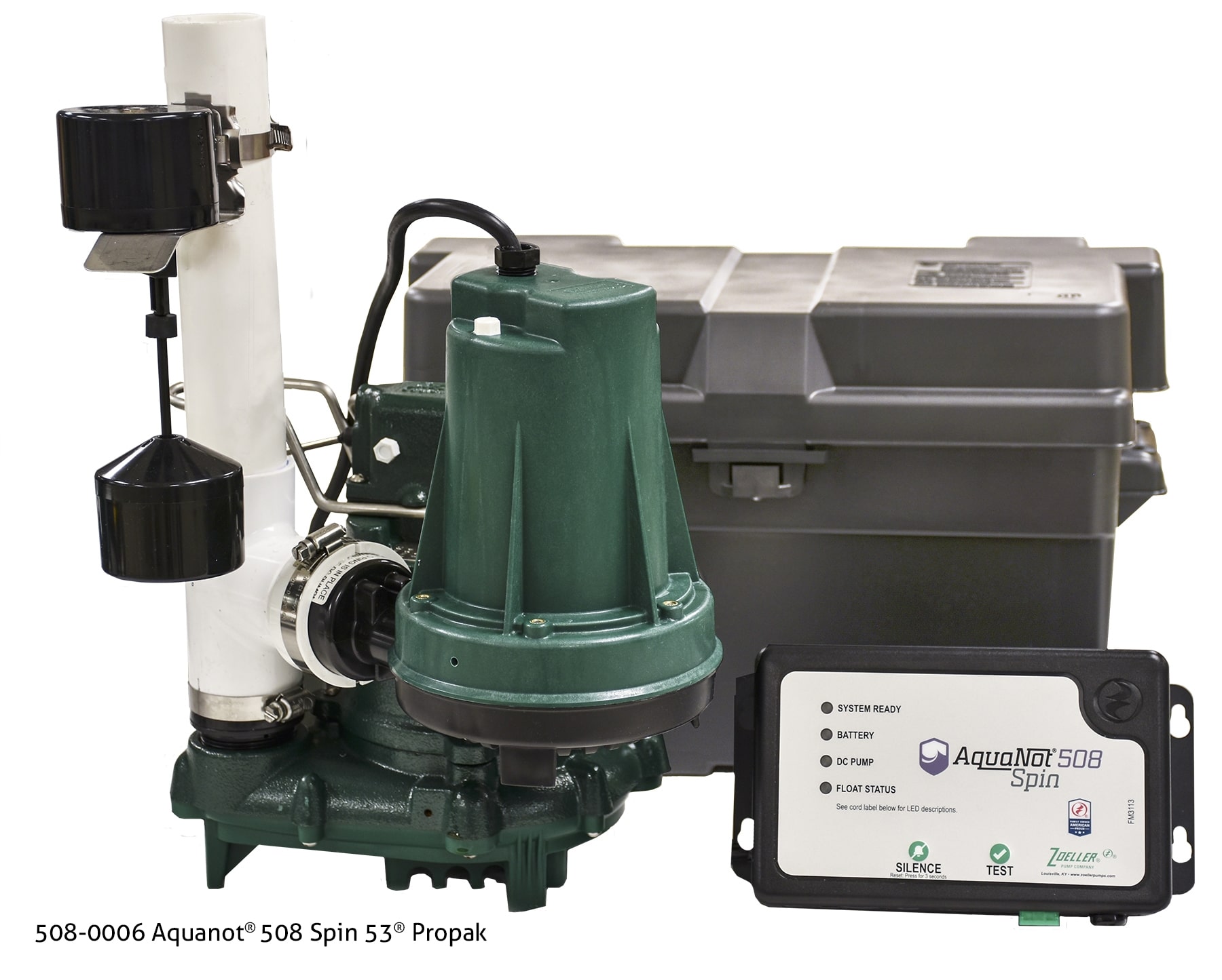 Battery backup sump pump system installed for flood protection